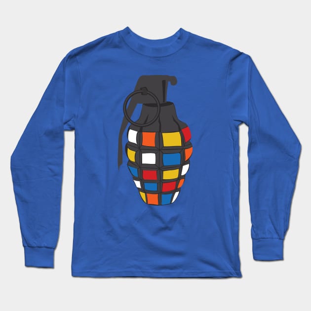 Rubik's Grenade Long Sleeve T-Shirt by PodDesignShop